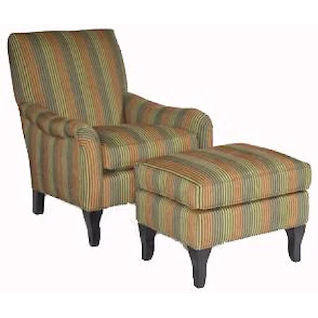 Upholstered Chair & Ottoman